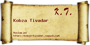 Kobza Tivadar névjegykártya